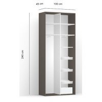 DULAP LEX 100-240-45 B GRI/CZP/O